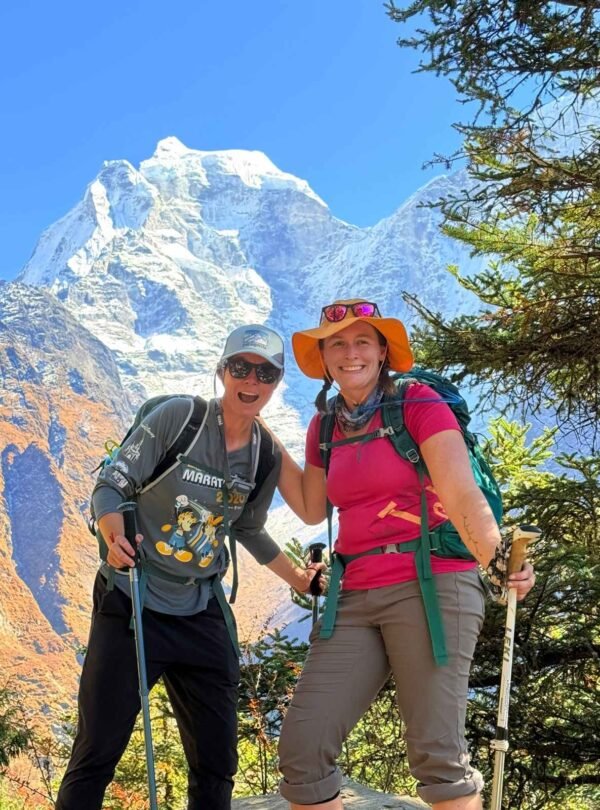 Mt. Kantega view with a tourist enjoying the scenery.