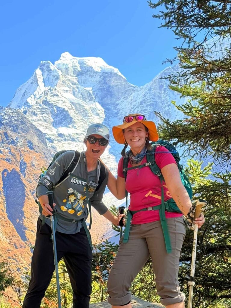 Mt. Kantega view with a tourist enjoying the scenery.