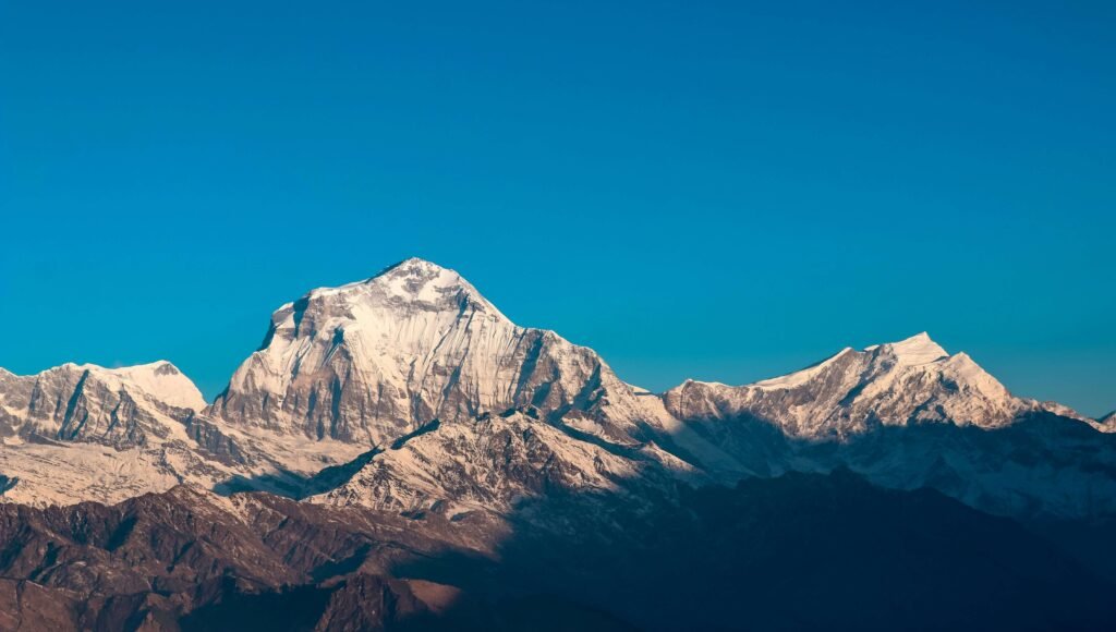 Dhaulagiri Mountain, the 7th highest peak in the world, viewed from Poon