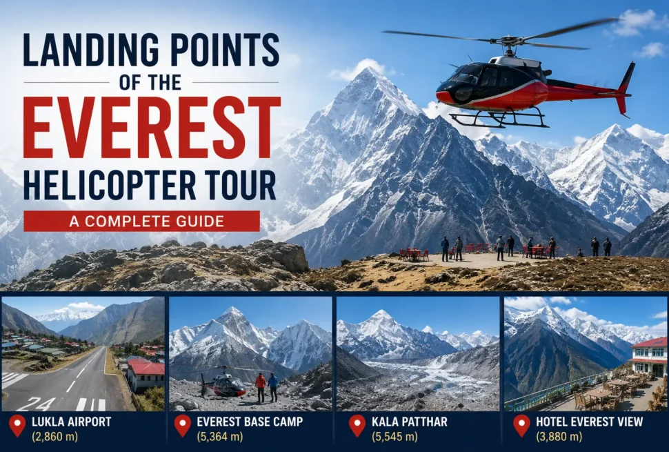 Landing Points of the Everest Helicopter Tour