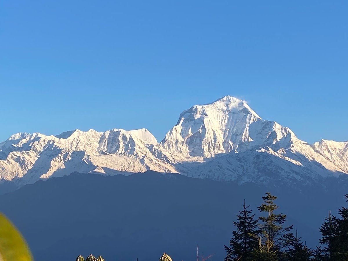 Mountain views from Poon Hill — Dhaulagiri, Annapurna and Machhapuchhre