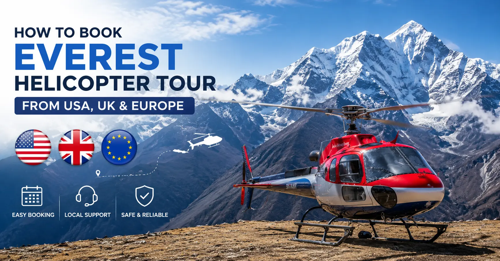 How to book Everest Helicopter Tour from USA, UK , Europe