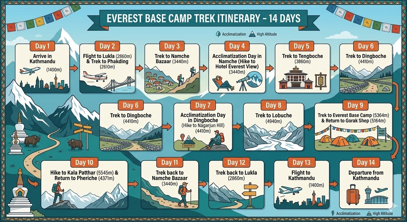 Everest Base Camp Trek Itinerary