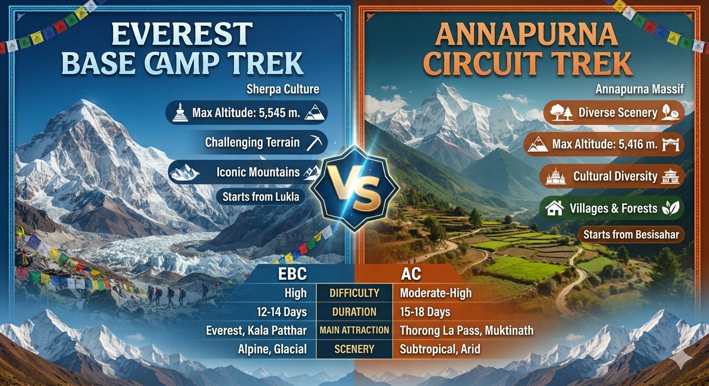 Everest Base Camp vs Annapurna Circuit