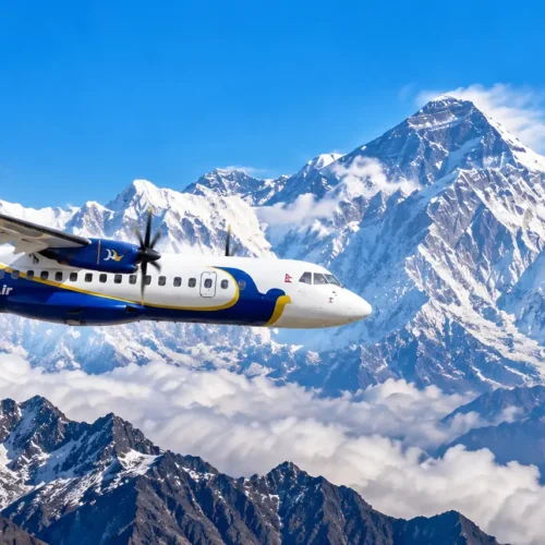 Buddha Air Over Mount Everest