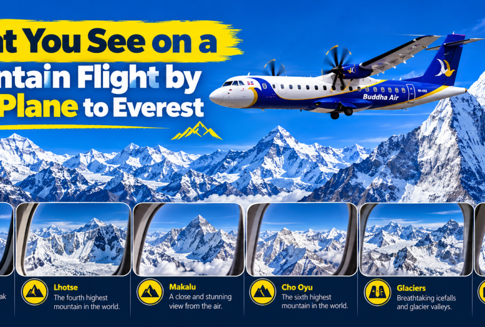 What You See on a Mountain Flight by ATR Plane to Everest