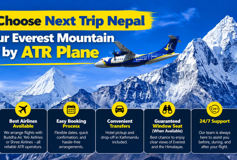 Why Choose Next Trip Nepal for Your Everest Mountain Flight by ATR Plane